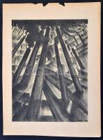 Ruzicskay György (1896-1993): Ipardzsungel, algrafia, papír, jelzett az algrafián, kissé szakadozottak a papír szélei, 24×18 cm