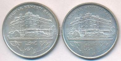 1993. 200Ft Ag "MNB" (2x) T:1-,2