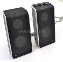 Logitech 2.0 laptop hangszóró szett, hordtáskával, újszerű állapotban.