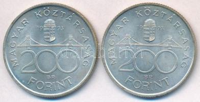 1993. 200Ft Ag "MNB" (2x) T:2