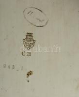 Zsolnay süteményes tálca, matricás, jelzett, kopott, 15×40 cm