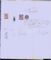 1898-1924 6 db nyugta klf díjlerovásokkal