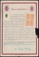 1944 Ügyvédi meghatalmazás 2,40P díjkiegészítéssel