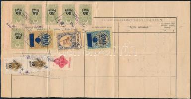 1943 12 db illetékbélyeg engedélyen