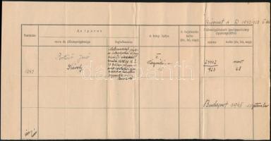 1943 12 db illetékbélyeg engedélyen