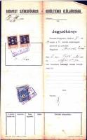 3 db jegyzőkönyv, anyakönyvi kivonat klf Székesfővárosi illetékbélyegekkel az 1900-as évekből