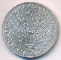 NSZK 1973J 5M Ag "Kopernikusz" T:2 
FRG 1973J 5 Mark Ag "Birth of Nicholas Copernicu...