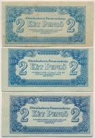 1944. 2P (3x) elcsúszott nyomat, vágáshiba, festékhiba T:I--III
Adamo P42