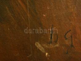 Dilinkó Gábor (1929-2014) : Női portré. Olaj, farost, 30×17 cm