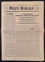 1938 Bp., A Pesti Hírlap LX. évfolyamának 221. száma, címlapon a müncheni egyezményről szóló cikkel