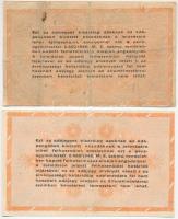 1946. 100.000.000AP (2x) félrecsúszott nyomat, ebből adódóan látható illesztőkeret, vágáshiba T:III,...