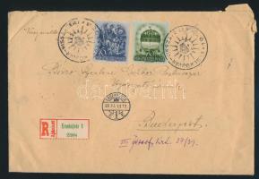 1938 Ajánlott levél 86f bérmentesítéssel "ÉRSEKÚJVÁR"