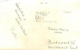 1963 Balatonfüred, Anna Bál, belső, photo (non PC) (lyukak / pinholes)