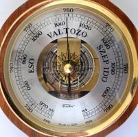 NDK Fischer fali barométer, hygro és hőmérő, 56×15 cm