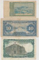 6db-os vegyes külföldi bankjegy tétel, közte Kína 1940. 10Y, Szerb-Horvát-Szlován Királyság 1919. 1/...