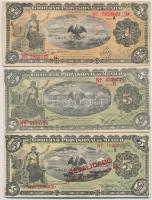 Mexikó / Alkotmányos Kormány / Mexikói Köztársaság 1915. 5P +  Gobiernói Ideiglenes Kormány / Mexikó...