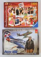 2 db 1000 db-os puzzle kirakós játék: Ravensburger High School Musical, Trefl P-51 D Mustang. Eredeti dobozban, hiánytalan.
