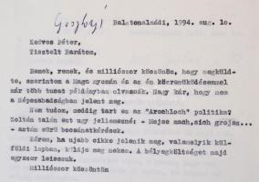 kb 1989-1995 Vas Zoltán (1903-1983) politikus, író feleségének levelezése férje irathagyatékának tár...