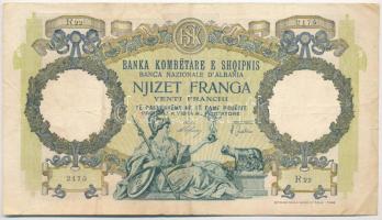 Albánia / Olasz megszállás 1939. 20F T:III- Albania / Italian occupation 1939. 20 Franga C:VG krause 7