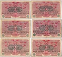 1916. 1K DEUTSCHÖSTERREICH felülbélyegzéssel (10x) T:III-IV