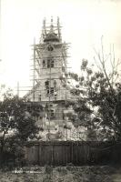 Bugyi, Református templom újjáépítés közben, photo