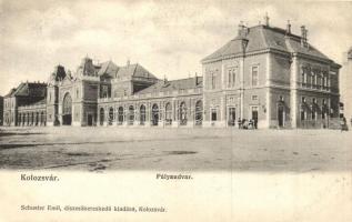 Kolozsvár, Cluj; Vasútállomás, pályaudvar / railway station