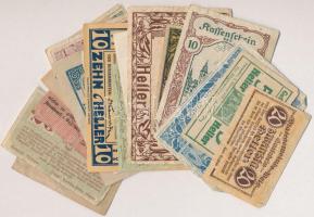 Ausztria 1918-1920. 5-50h (20xklf) utalvány és szükségpénz, többek között Gmunden, Wiener Neustadt, ...