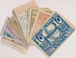 Ausztria 1919-1920. 10-80h (20xklf) utalvány és szükségpénz, többek között Mondsee, Pupping, Vorchdo...