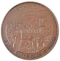 Franciaország 1968. "Grenoble - X. Téli Olimpiai Játékok" Br  emlékplakett. Szign.:J.H.COEFFIN (67mm) T:1,1- France 1968. "Grenoble - X Olympics Winter Games" Br commemorative plaque. Sign.:J.H.COEFFIN (67mm) C:UNC,AU
