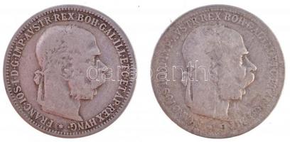 Ausztria 1893-1894. 1K Ag "Ferenc József" (2x) T:3
Austria 1893-1894. 1 Corona Ag "F...