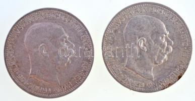 Ausztria 1914-1915. 1K Ag "Ferenc József" (2x) T:2 szennyeződés
Austria 1914-1915. 1 Coro...