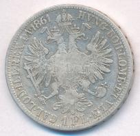 Ausztria 1861A 1Fl Ag "Ferenc József" T:3 Austria 1861A 1 Florin Ag "Franz Joseph&quo...