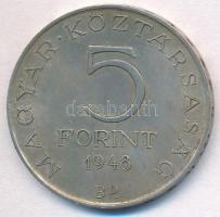 1948. 5Ft Ag "Petőfi" T:2 patina