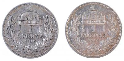 1912KB-1914KB 1K Ag "Ferenc József" (2xklf) T:2,2- szennyeződés Adamo K5.1