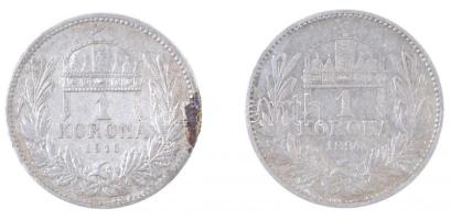 1894KB-1915KB 1K Ag "Ferenc József" (2xklf) T:2,2- szennyeződés Adamo K5, K5.1