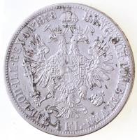 Ausztria 1858A 1Fl Ag "Ferenc József" T:2-,3  Austria 1858A 1 Florin Ag "Franz Joseph" C:VF,F  Krause KM#2219