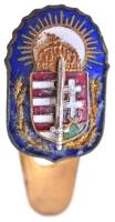1920. "Vitézi Jelvény" zománcozott Br miniatűr gomblyukjelvénye ezüst karddal, "BOCZÁN GY. BUDAPEST" gyártói jelzéssel (16x11mm) T:2 Hungary 1920. "Badge of the Order of Vitéz" enamelled Br button badge with silver-coloured sword and makers mark "BOCZÁN GY. BUDAPEST" (16x11mm) C:XF NMK 334.