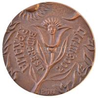 Rajki László (1939-) 2008. "Budapest Floralia 2008. III. díj" Br díjplakett hátoldalán beakasztó rúddal (99mm) T:2 kis ph.