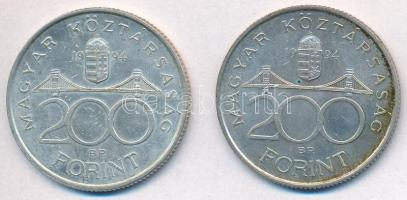 1994. 200Ft Ag "Deák" (2x) T:2