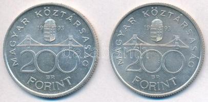 1993. 200Ft Ag "MNB" (2x) T:2