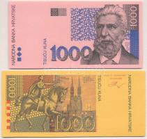 Horvátország 1993 (1994). 5K előlapi színpróba + 50K előlapi színpróba + 200K előlapi és hátlapi szí...