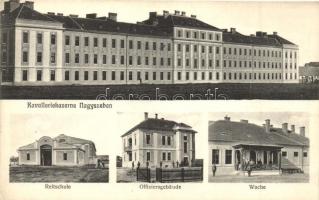 Nagyszeben, Hermannstadt, Sibiu; Kavalleriekaserne, Reitschule, Offiziersgebäude, Wache, Verlag Karl Graef / Lovassági laktanya, lovasiskola, tiszti épület, őrség / Cavalry barracks, riding school, officers' building, guards (EK)