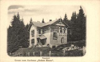 Szebenjuharos, Hohe Rinne, Paltinis; Kurhaus 'Tannhof' auf der hohen Rinne / gyógyház a hegyen / spa, rest house, mountain