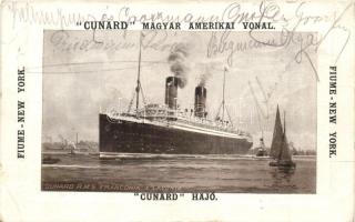 RMS 'Franconia' & 'Laconia' tengerjáró hajó, Cunard Line, Fiume-New York / ocean liner ships (EK)