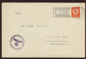 1941 A berlini egyetem postázott meghívója a Budapestről érkezett Magyar professzor előadására