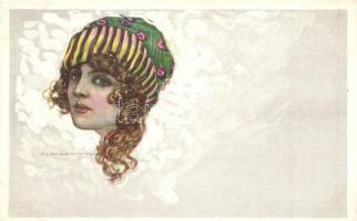 Italian art postcard, lady, Anna & Gasparini 465-1 s: T. Corbella