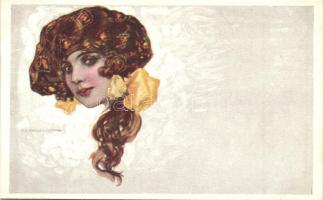Italian art postcard, lady, Anna & Gasparini 465-3 s: T. Corbella