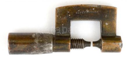 Fém mikrométer, jelzett (Preisinger), h: 5,5 cm