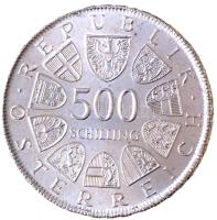 Ausztria 1980. 500Sch Ag "25 éves az Államszerződés" T:2 Austria 1980. 500 Schilling Ag "25th Anniversary - State Treaty" C:XF Krause KM#2948