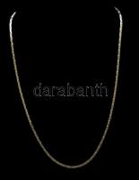 Ezüst(Ag) négyszögletes nyaklánc, jelzett, h: 50 cm, nettó: 13,7 g